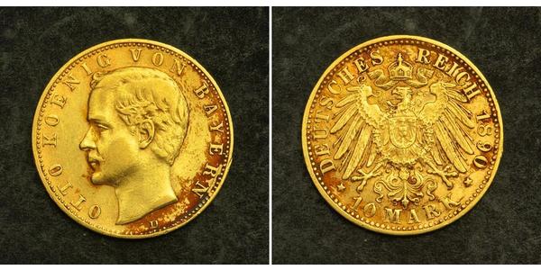 10 Mark Kingdom of Bavaria (1806 - 1918) Gold Otto of Bavaria (1848 – 1916)