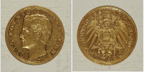 10 Mark Kingdom of Bavaria (1806 - 1918) Gold Otto of Bavaria (1848 – 1916)