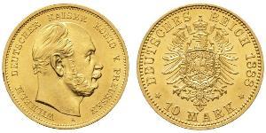 10 Mark Kingdom of Prussia (1701-1918) Gold Wilhelm I, German Emperor (1797-1888)