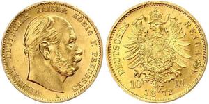 10 Mark Kingdom of Prussia (1701-1918) Gold Wilhelm I, German Emperor (1797-1888)