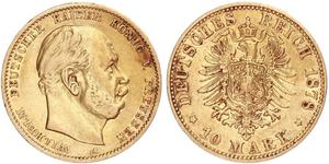 10 Mark Kingdom of Prussia (1701-1918) Gold Wilhelm I, German Emperor (1797-1888)