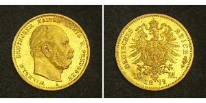 10 Mark Kingdom of Prussia (1701-1918) Gold Wilhelm I, German Emperor (1797-1888)