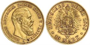 10 Mark Kingdom of Prussia (1701-1918) Gold Frederick William III of Prussia (1770 -1840)