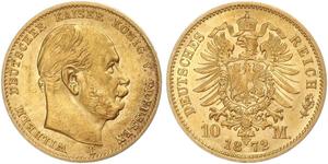 10 Mark Kingdom of Prussia (1701-1918) Gold Wilhelm I, German Emperor (1797-1888)