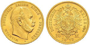 10 Mark Kingdom of Prussia (1701-1918) Gold Wilhelm I, German Emperor (1797-1888)