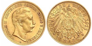 10 Mark Kingdom of Prussia (1701-1918) Gold Wilhelm II, German Emperor (1859-1941)