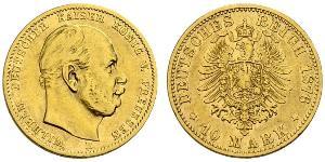 10 Mark Kingdom of Prussia (1701-1918) Gold Wilhelm I, German Emperor (1797-1888)