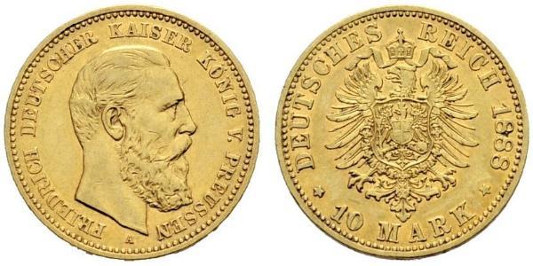 10 Mark Kingdom of Prussia (1701-1918) Gold Frederick William III of Prussia (1770 -1840)