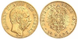 10 Mark Kingdom of Saxony (1806 - 1918) Gold 