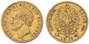 10 Mark Kingdom of Saxony (1806 - 1918) Gold 