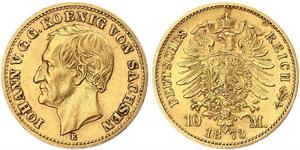 10 Mark Kingdom of Saxony (1806 - 1918) Gold 
