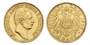 10 Mark Kingdom of Saxony (1806 - 1918) Gold Frederick Augustus III of Saxony (1865-1932)