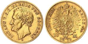 10 Mark Kingdom of Saxony (1806 - 1918) Gold 