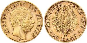 10 Mark Kingdom of Saxony (1806 - 1918) Gold 