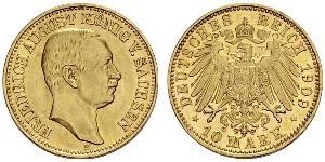 10 Mark Kingdom of Saxony (1806 - 1918) Gold Frederick Augustus III of Saxony (1865-1932)