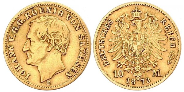 10 Mark Kingdom of Saxony (1806 - 1918) Gold 