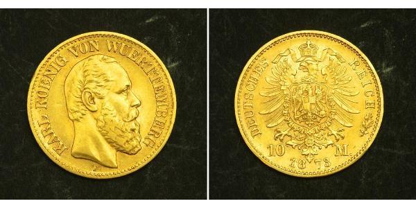 10 Mark Kingdom of Württemberg (1806-1918) Gold Charles I of Württemberg