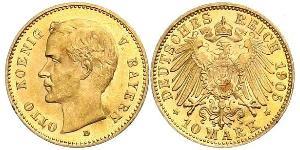 10 Mark Königreich Bayern (1806 - 1918) Gold Otto (Bayern)(1848 – 1916)