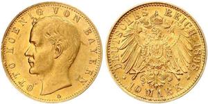 10 Mark Königreich Bayern (1806 - 1918) Gold Otto (Bayern)(1848 – 1916)