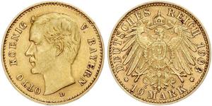10 Mark Königreich Bayern (1806 - 1918) Gold Otto (Bayern)(1848 – 1916)