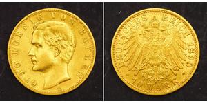 10 Mark Königreich Bayern (1806 - 1918) Gold Otto (Bayern)(1848 – 1916)