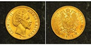 10 Mark Königreich Bayern (1806 - 1918) Gold Ludwig I. (Bayern)(1786 – 1868)