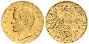 10 Mark Königreich Bayern (1806 - 1918) Gold Otto (Bayern)(1848 – 1916)