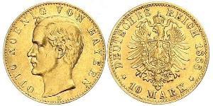 10 Mark Königreich Bayern (1806 - 1918) Gold Otto (Bayern)(1848 – 1916)