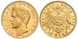 10 Mark Königreich Bayern (1806 - 1918) Gold Otto (Bayern)(1848 – 1916)