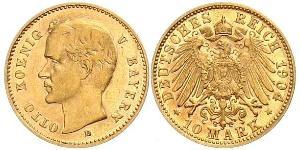 10 Mark Königreich Bayern (1806 - 1918) Gold Otto (Bayern)(1848 – 1916)