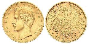 10 Mark Königreich Bayern (1806 - 1918) Gold Otto (Bayern)(1848 – 1916)