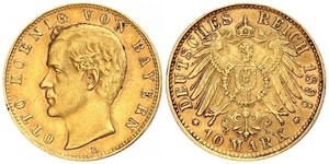 10 Mark Königreich Bayern (1806 - 1918) Gold Otto (Bayern)(1848 – 1916)