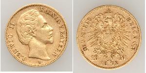 10 Mark Königreich Bayern (1806 - 1918) Gold Ludwig I. (Bayern)(1786 – 1868)