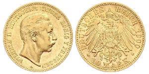 10 Mark Königreich Preußen (1701-1918) Gold Wilhelm II, German Emperor (1859-1941)