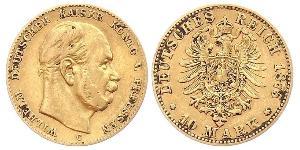 10 Mark Königreich Preußen (1701-1918) Gold Wilhelm I, German Emperor (1797-1888)