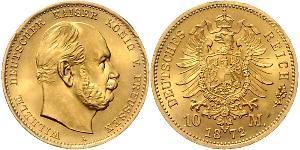 10 Mark Königreich Preußen (1701-1918) Gold Wilhelm I, German Emperor (1797-1888)
