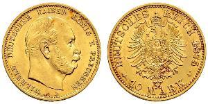 10 Mark Königreich Preußen (1701-1918) Gold Wilhelm I, German Emperor (1797-1888)