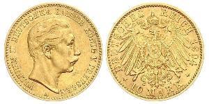 10 Mark Königreich Preußen (1701-1918) Gold Wilhelm II, German Emperor (1859-1941)