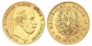 10 Mark Königreich Preußen (1701-1918) Gold Wilhelm I, German Emperor (1797-1888)