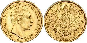 10 Mark Königreich Preußen (1701-1918) Gold Wilhelm II, German Emperor (1859-1941)