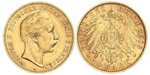 10 Mark Königreich Preußen (1701-1918) Gold Wilhelm II, German Emperor (1859-1941)