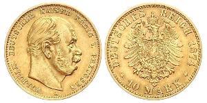 10 Mark Königreich Preußen (1701-1918) Gold Wilhelm I, German Emperor (1797-1888)