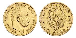 10 Mark Königreich Preußen (1701-1918) Gold Wilhelm I, German Emperor (1797-1888)