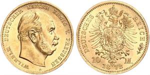 10 Mark Königreich Preußen (1701-1918) Gold Wilhelm I, German Emperor (1797-1888)