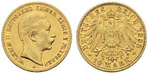 10 Mark Königreich Preußen (1701-1918) Gold Wilhelm II, German Emperor (1859-1941)