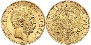 10 Mark Königreich Sachsen (1806 - 1918) Gold Albert (Sachsen)