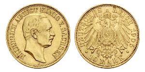 10 Mark Königreich Sachsen (1806 - 1918) Gold Friedrich August III. (Sachsen) (1865-1932)