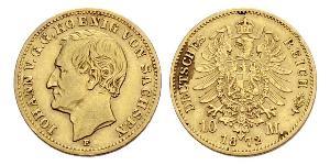 10 Mark Königreich Sachsen (1806 - 1918) Gold 