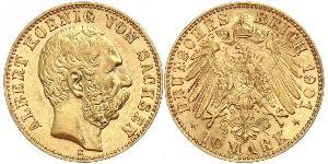 10 Mark Königreich Sachsen (1806 - 1918) Gold Albert (Sachsen)