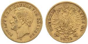 10 Mark Königreich Sachsen (1806 - 1918) Gold 